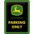 RETRO John Deere - Parking Only - Plechový nápis