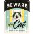 RETRO Beware Of The Cat - Plechový nápis