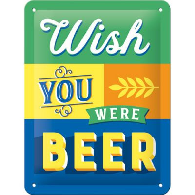 RETRO Wish You Were Beer - Fémtábla