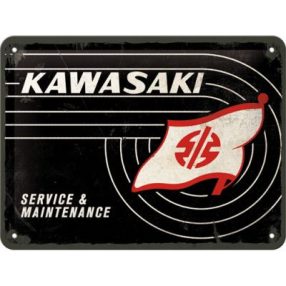 RETRO Kawasaki - Servis a údržba - Plechový nápis