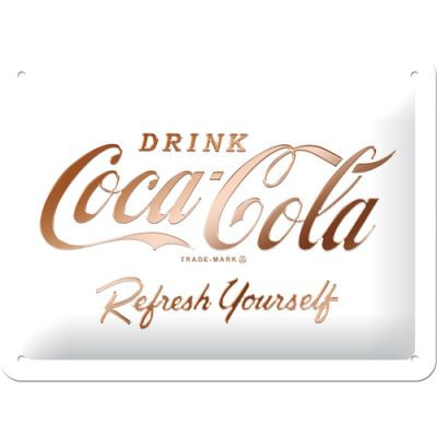 RETRO Coca Cola - Refresh Yourself - Plechový nápis