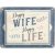 RETRO Happy Wife - Happy Life - Plechový nápis