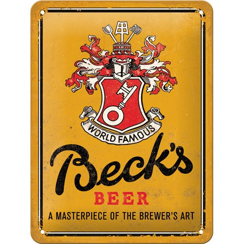 RETRO Beck's Beer – A Masterpiece Of The Brewers Art – Fémtábla