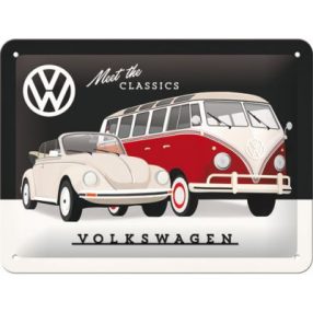   RETRO Volkswagen - VW - Käfer & Amp Bulli - Plechový nápis