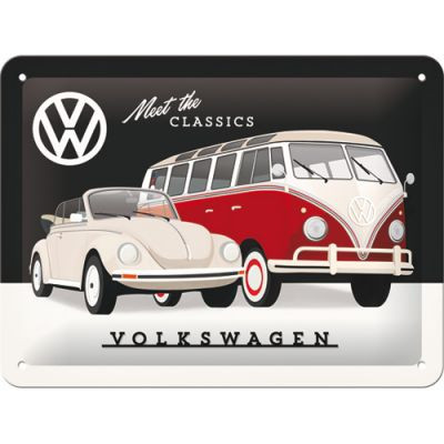 RETRO Volkswagen - VW - Käfer & Amp Bulli - Plechový nápis