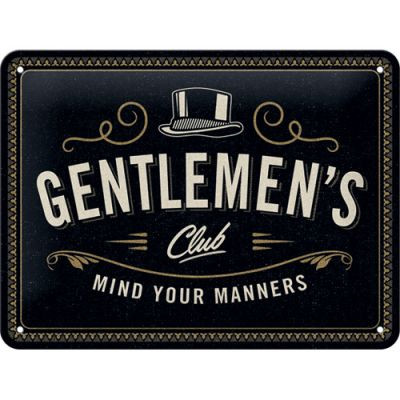 RETRO Gentlemen's Club - Fémtábla