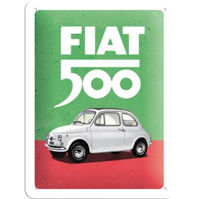Fiat 500 - Italian Colours  - Fémtábla
