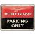 RETRO Moto Guzzi - Parking Only - Plechový nápis