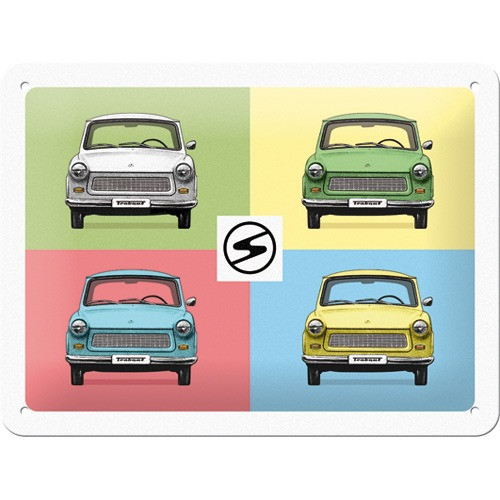 RETRO Trabant Popart - Fémtábla