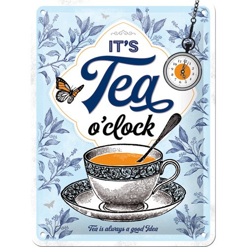 RETRO It's Tea O'Clock - Fémtábla