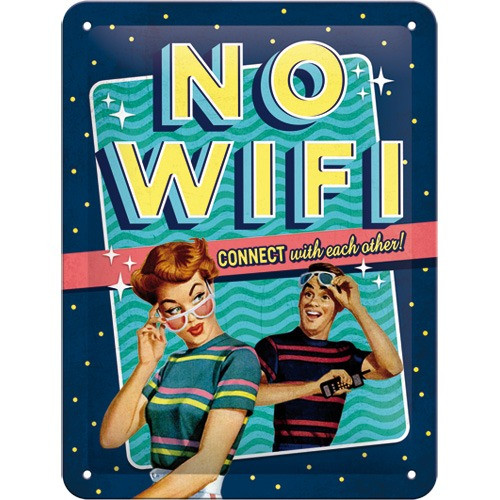 RETRO No WIFI - Fémtábla