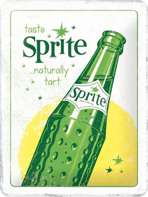 RETRO Sprite – Bottle - Fémtábla
