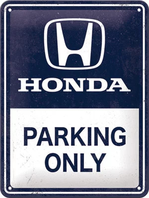 RETRO HONDA Parking Only - Fémtábla