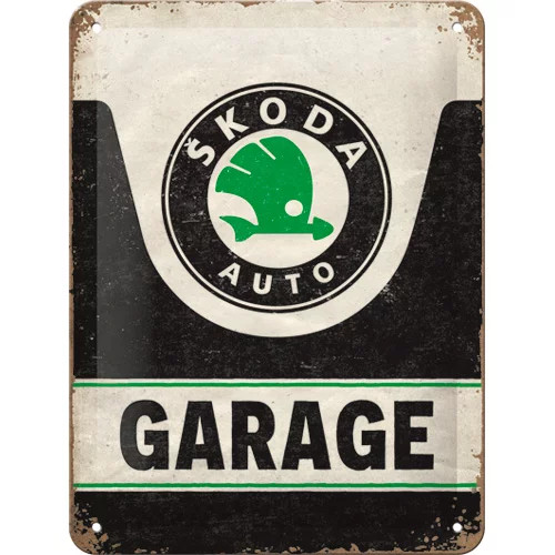 RETRO Skoda Garage – Fémtábla