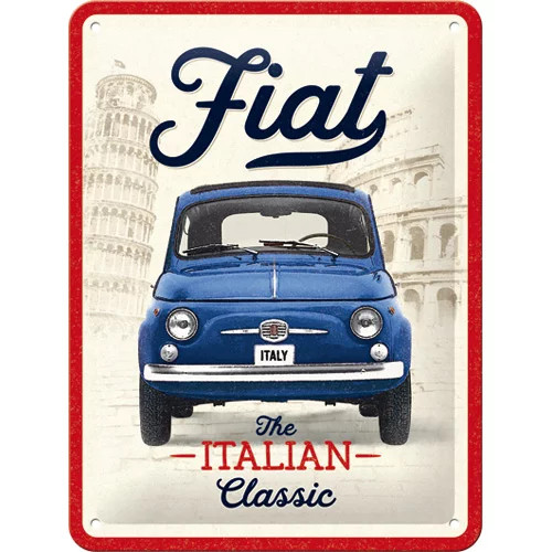 RETRO Fiat 500 – The Italian Classic – Fémtábla