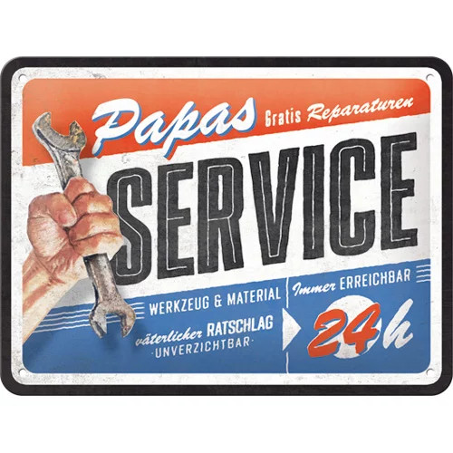 RETRO Papas Service – Fémtábla