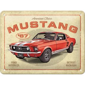 RETRO Ford Mustang – GT 1967 red - Fémtábla