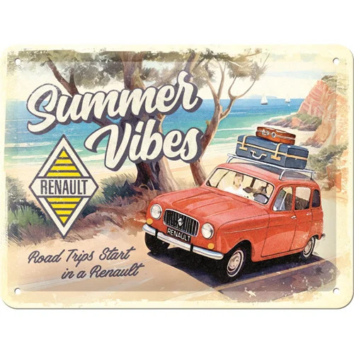RETRO Renault 4 – Summer Vibes – Fémtábla