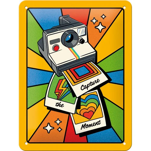 RETRO Polaroid- Capture the Moment - Fémtábla