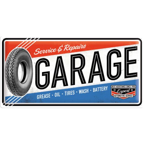 RETRO Garage Fémtábla