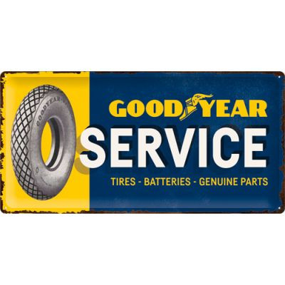 RETRO GoodYear Service Fémtábla