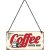 RETRO Coffee - Served Here - Plechový nápis