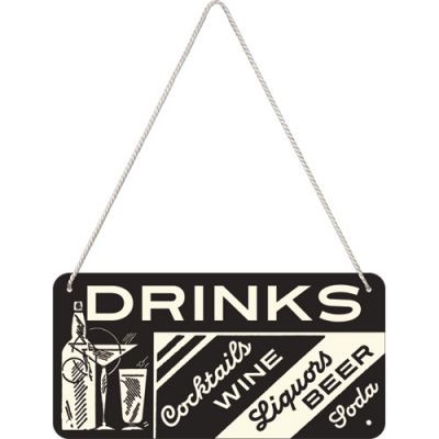 RETRO Drinks - Fémtábla
