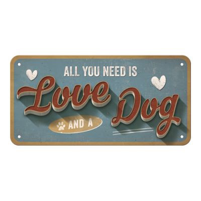 RETRO  Love And A Dog - Fémtábla