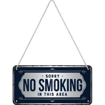 No Smokig Area - Fémtábla
