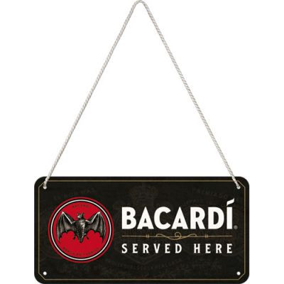 RETRO Bacardi Served Here - Fémtábla