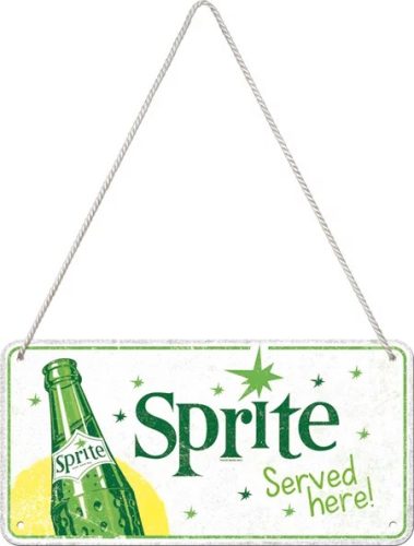 RETRO Sprite – Served Here – Fémtábla