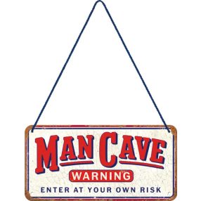 RETRO Man Cave Warning – Fémtábla