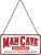 RETRO Man Cave Warning - Plechový nápis