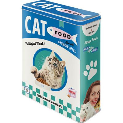 RETRO Cat Food - Tárolódoboz