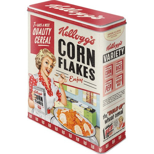 Kelloggs Corn Flakes Quality Cereal Tárolódoboz