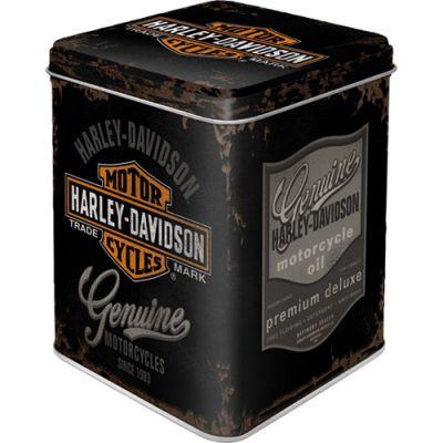 RETRO originálne logo Harley Davidson - Čajová krabička