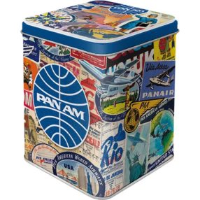 RETRO Pan Am - Cestovná koláž - Čajová krabička