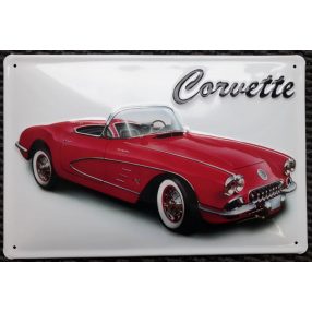 RETRO Chevrolet Corvette - Fémtábla