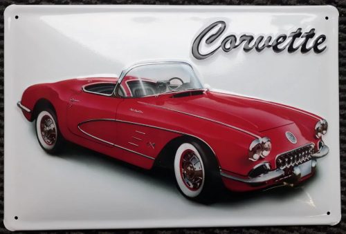 RETRO Chevrolet Corvette - Fémtábla