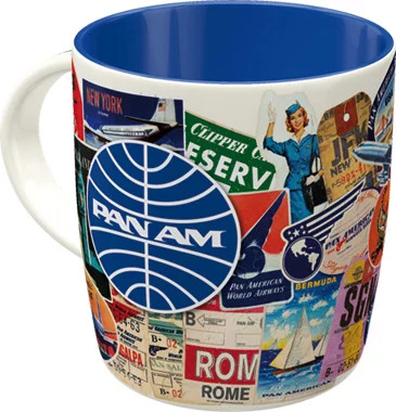 RETRO Pan Am – Travel Collage – Bögre