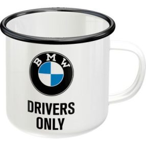Kovový hrnček RETRO BMW Drivers Only