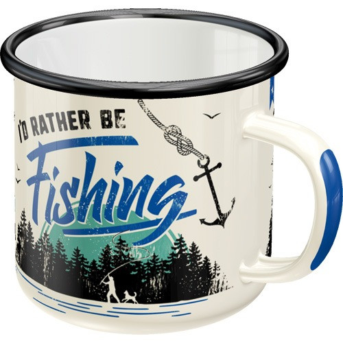 I'd rather be Fishing Fém Bögre