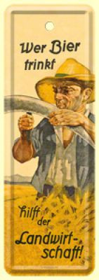 RETRO Wer Bier Trinkt Hilft Der Landwirtschaft - Záložka