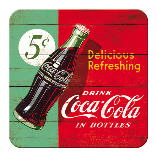 RETRO Coca - Cola 5C Mit Flasche - Poháralátét