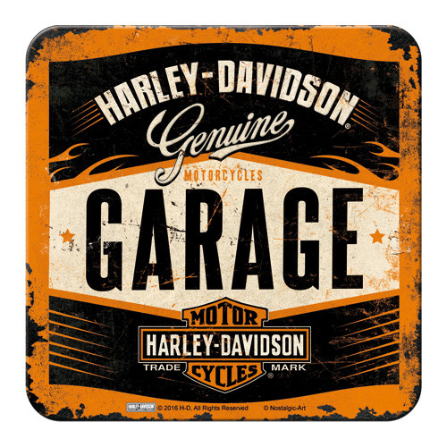  RETRO Harley Davidson Garage -  Poháralátét