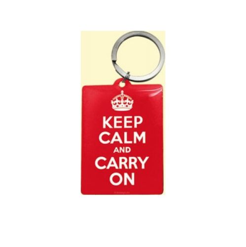RETRO Keep Calm And Carry On  - Kulcstartó
