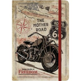 RETRO cyklomapa Route 66 - notebook RETRO cyklomapa Route 66 - notebook