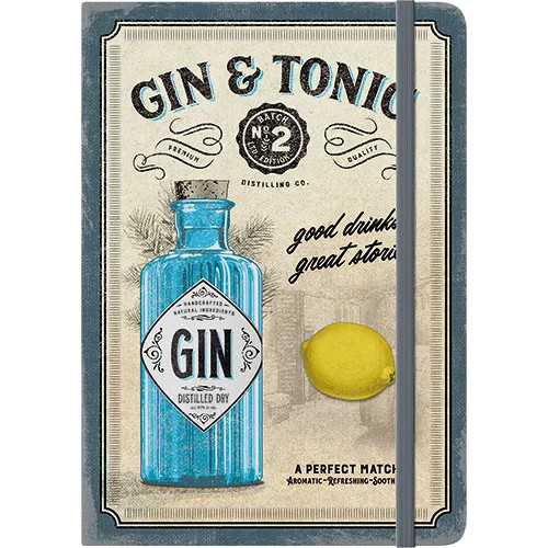 RETRO Gin-Tonic – Jegyzetfüzet