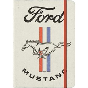 RETRO Ford Mustang - Logo Horse and Stripes - Notebook RETRO Ford Mustang - Logo Horse and Stripes - Notebook