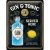 RETRO Gin & Tonic tu podávané - zlatá edícia - plechová ceduľka